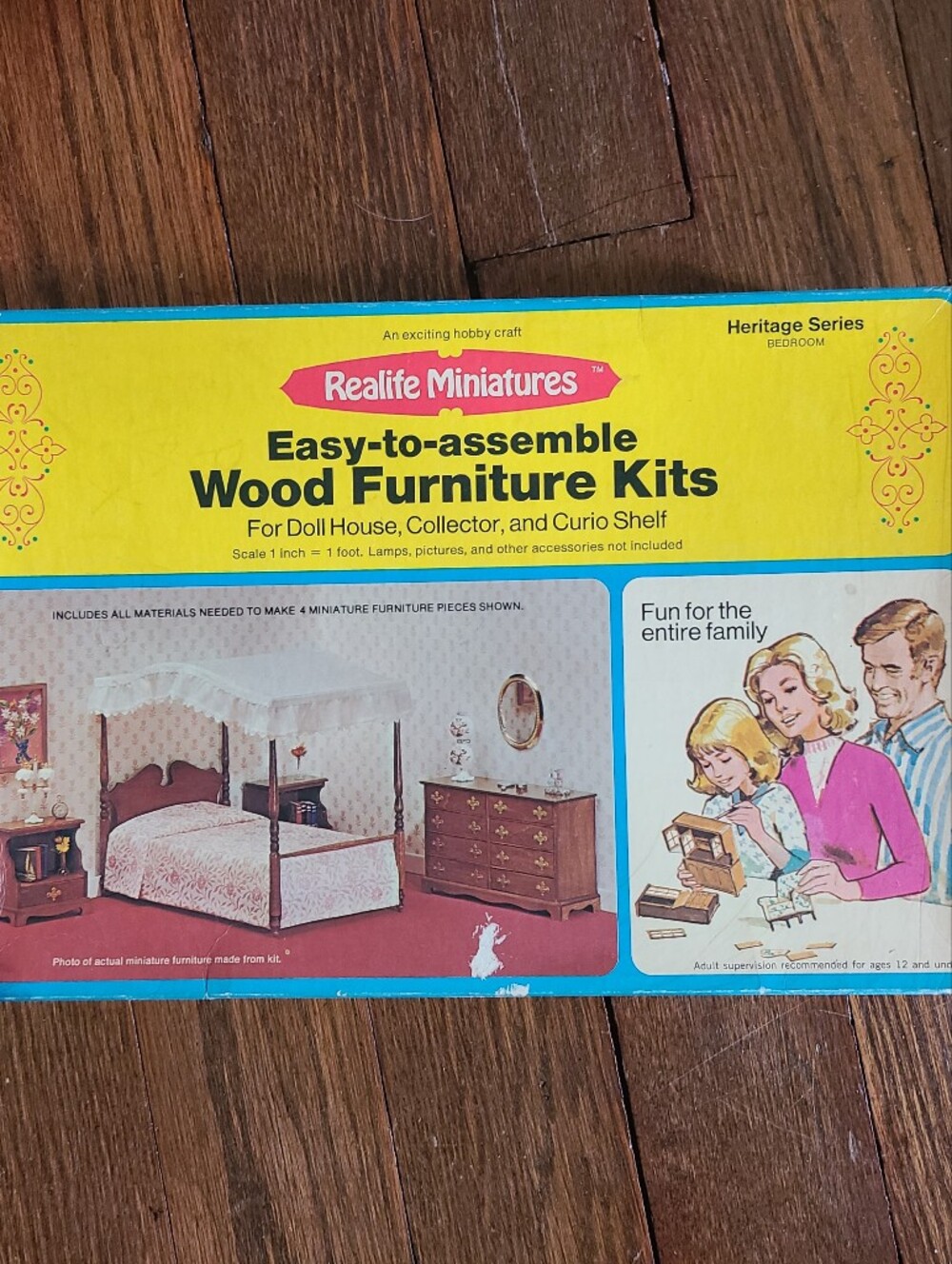 Realife Miniatures Easy-to-Assemble Wood Furniture Bedroom Kit - 188